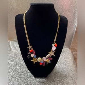 J. Crew “ Mulit-Color Statement “ Necklace 💜💙🤍🖤🧡
